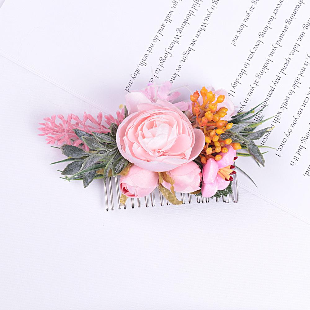  Pettine con Fiori Artificiali Stile BOHO per Donna, Diadema Nuziale, Ornamenti per Capelli, Acconciatura, Fermaglio per Capelli, Accessori per Capelli, Gioielli