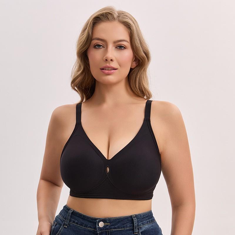 Plus Size Women S Seamless Wirefree Support Push Up Bra