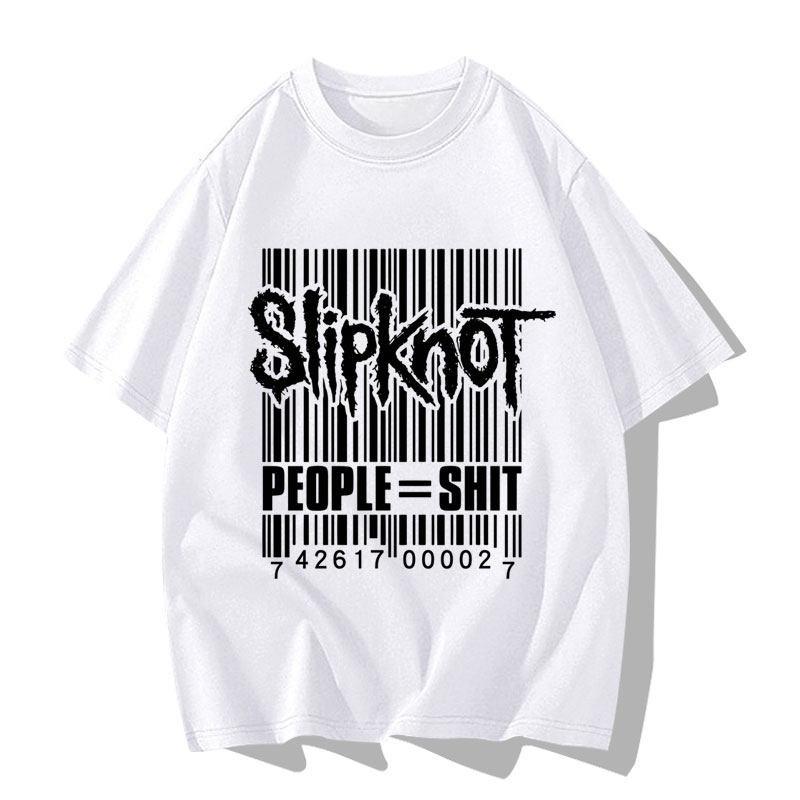 2026 Nuova T-shirt Americana Street Heavy Metal Slipknot Stampa Grafica Stampa Pattern Periferico della Band T-shirt Estiva a Maniche Corte