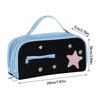 Kawaii With Handle Pencil Case Multi-layer Star Design Stationery Bag Large Capacity Pencil Pouch School Supplies