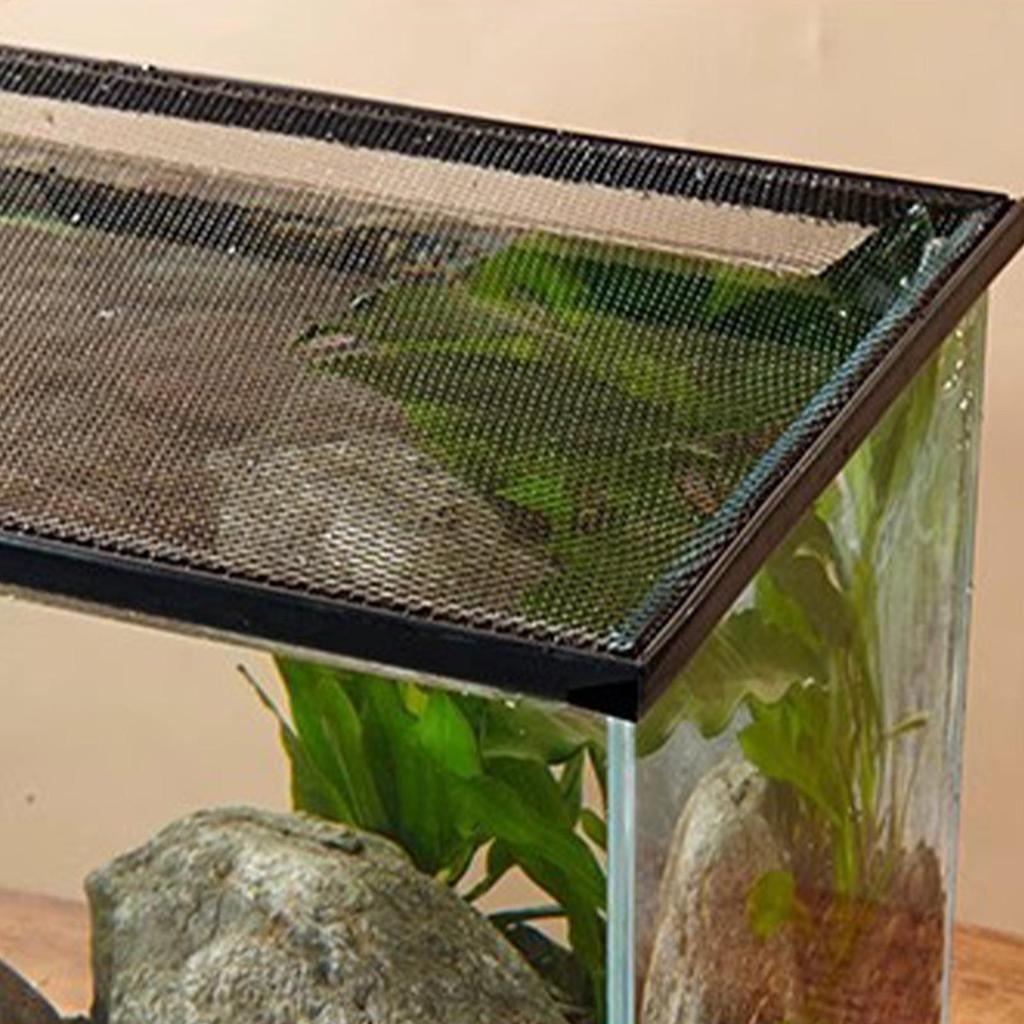 Aquarium Fish Tank Lid Mesh Cover Anti Jumping Magnetic Clear DIY Fish Guard Screen Tank Lid Cover Protective Covers Net
