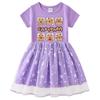 Korean Style Girls' Dress - Stars & Rainbow Sequin Mesh, Short & Long Sleeve Options, Perfect for Spring, Summer, and Autumn