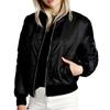 Cappotto Autunnale da Donna Zip Abbottonatura Collo Alto Maniche Lunghe Collo a Filo Colore Unito Tenere Caldo Ampio Taglia Forte Cardigan Polsini Elasticizzati Giacca Invernale per