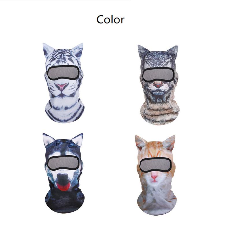 Funny Beanies Hats 3D Cat Animal Ski Balaclava for Men Women Ski Mask Caps with Ears Music Festivals Raves Ski Halloween Gifts