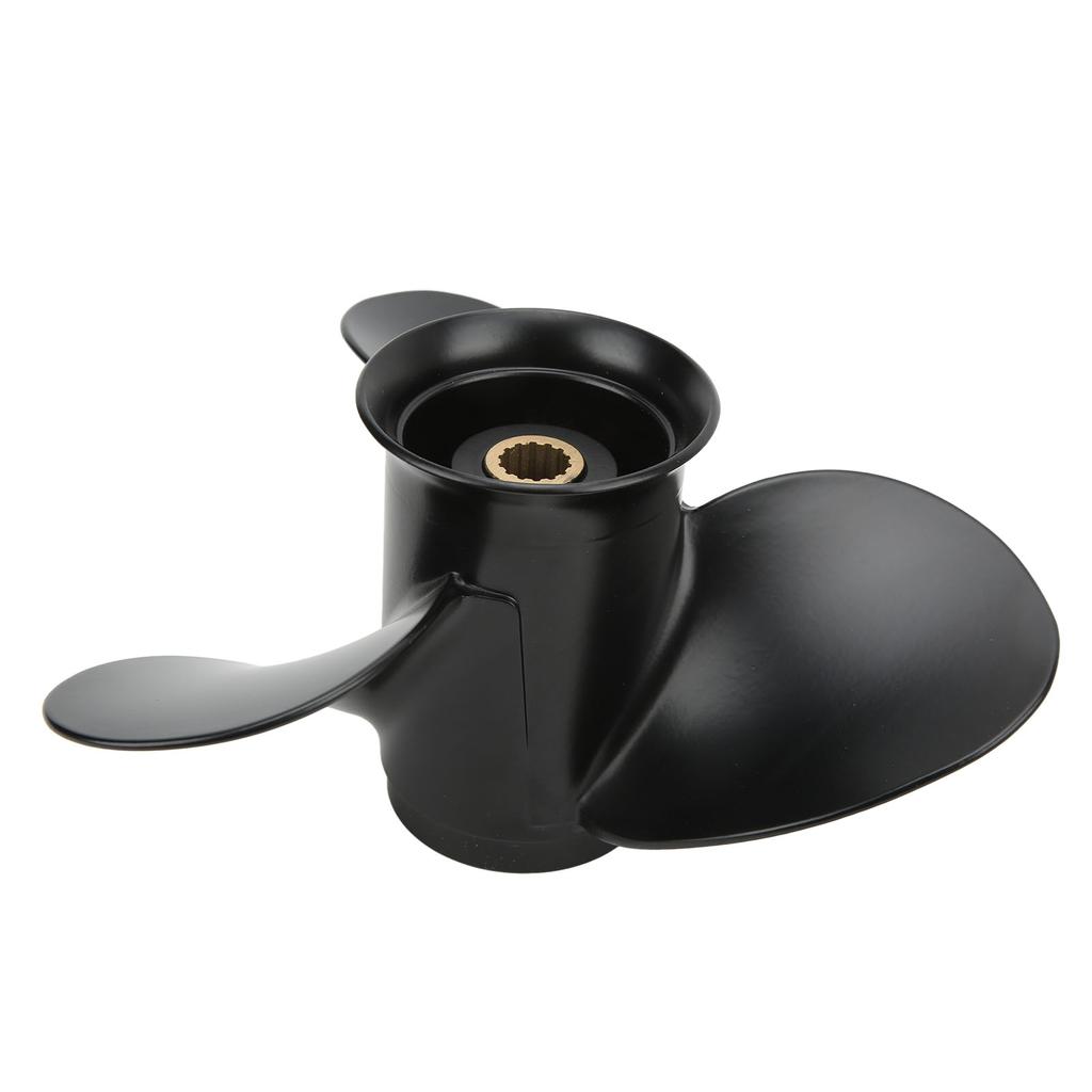 Boat Motor Propeller 3 Blades 14 Spline Teeth Right Rotation Aluminum Alloy for 9.9‑20HP Outboard Engines