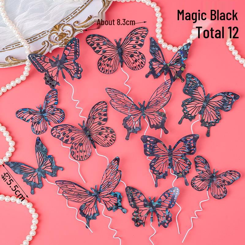 3D Fantasy Butterfly Birthday Cake Decoration Ornament