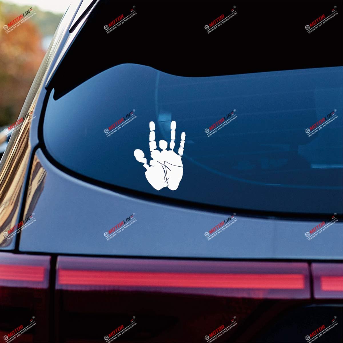 2X White 4   Jerry Garcia Hand Decal Sticker Car Laptop Window Vinyl
