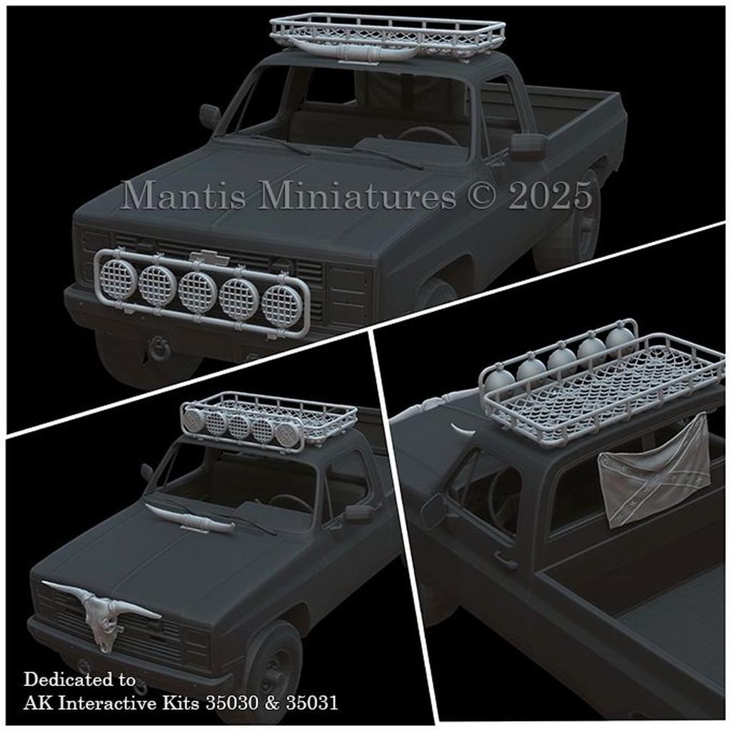Mantis Miniature S Scale Modern American Civilian Pickup Truck Equipment Set AK Plastic Model Parts MAC62 1/35 (for Interactive) (Truck)