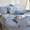 Fresh Orange 100% Cotton Four-Piece Bedding Set - Duvet Cover & Bed Sheet for Student Dorms and Homes