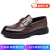 Men's shoes 2025 summer new high-end heightened British style business leather shoes men's simple one-pedal work shoes