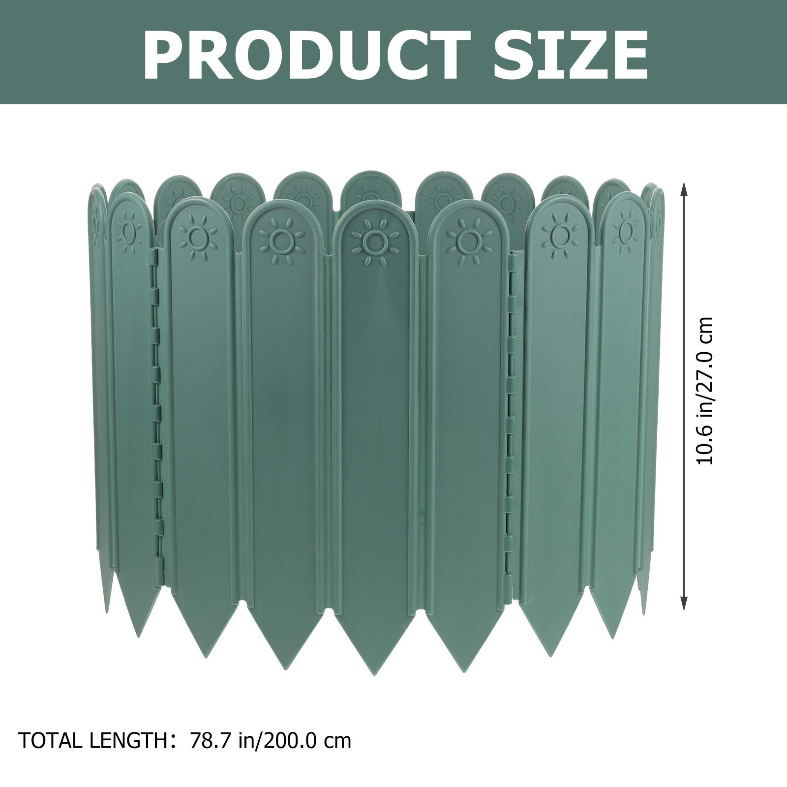 

1 мішок Пластикова огорожа для газону Бордюр для саду Багаторазова Погодостійка Низькозатратна Огорожа для клумби Роздільник доріжки Ландшафтна огорожа зелений