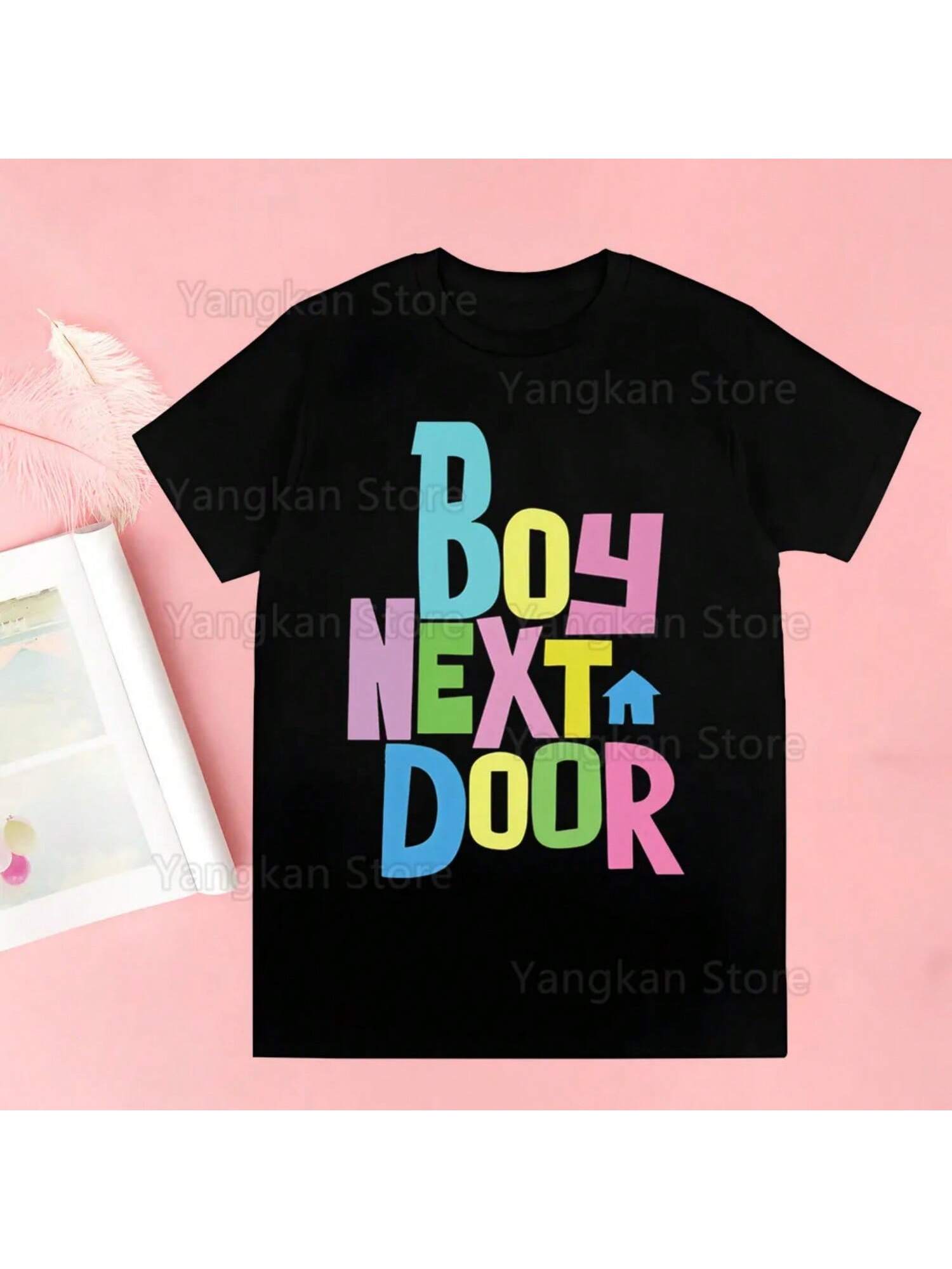 T-Shirts Women Summer Graphic Tees Funny Shirts Tshirts Crew Neck Harajuku Tops S разноцветный