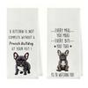 2Pcs Dish Towel Cartoon Dog Bear Pattern Super Water Absorbent Reusable Kitchen Towels Machine Washable Household Cleaning Rags