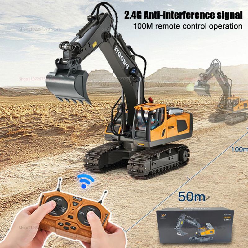Children 2.4Ghz RC Car Toys Remote Control Excavator Dump Truck Bulldozer Electric Kids Gift Racing Vehicle for Boys Girl Age 6+
