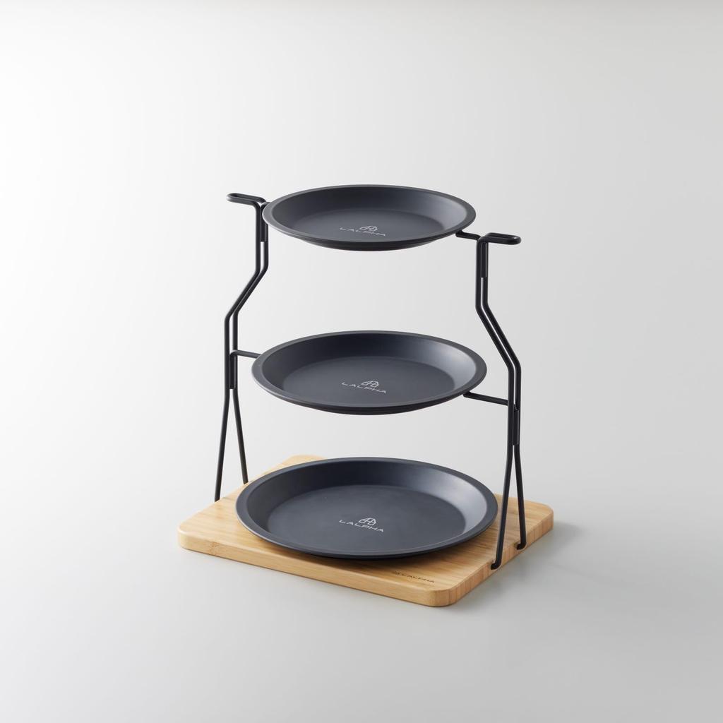 LALPHA TW-080S Assembled Plate Stand Set with Storage Case, Tableware Set for Plates, Dishware, Kitchen, Camping, and Outdoors