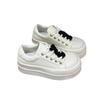 2025 Spring New Thick-soled Heightening Little White Shoes Women's Fashion Niche Design Bread Shoes Breathable Casual Sports Board Shoes