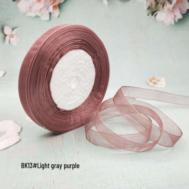 Cinta de Hilo de Nieve Transparente de 1,2 cm para Manualidades: Ganchillo, Accesorios para el Cabello, Lazos, Regalos, Empaque para Pasteles y Cajas, Cinta de Seda