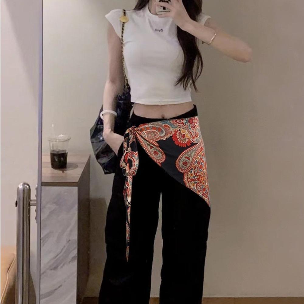 Chinese Style Triangular Waistband Ethnic Style Bohemia Wide Waistband  Dance Costumes Accessory