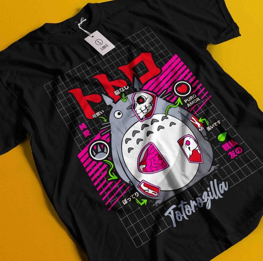 

My Neighbor Totoro T-Shirt Studio Ghibli Spirited Away Anime Gift Shirt All Size 3XL