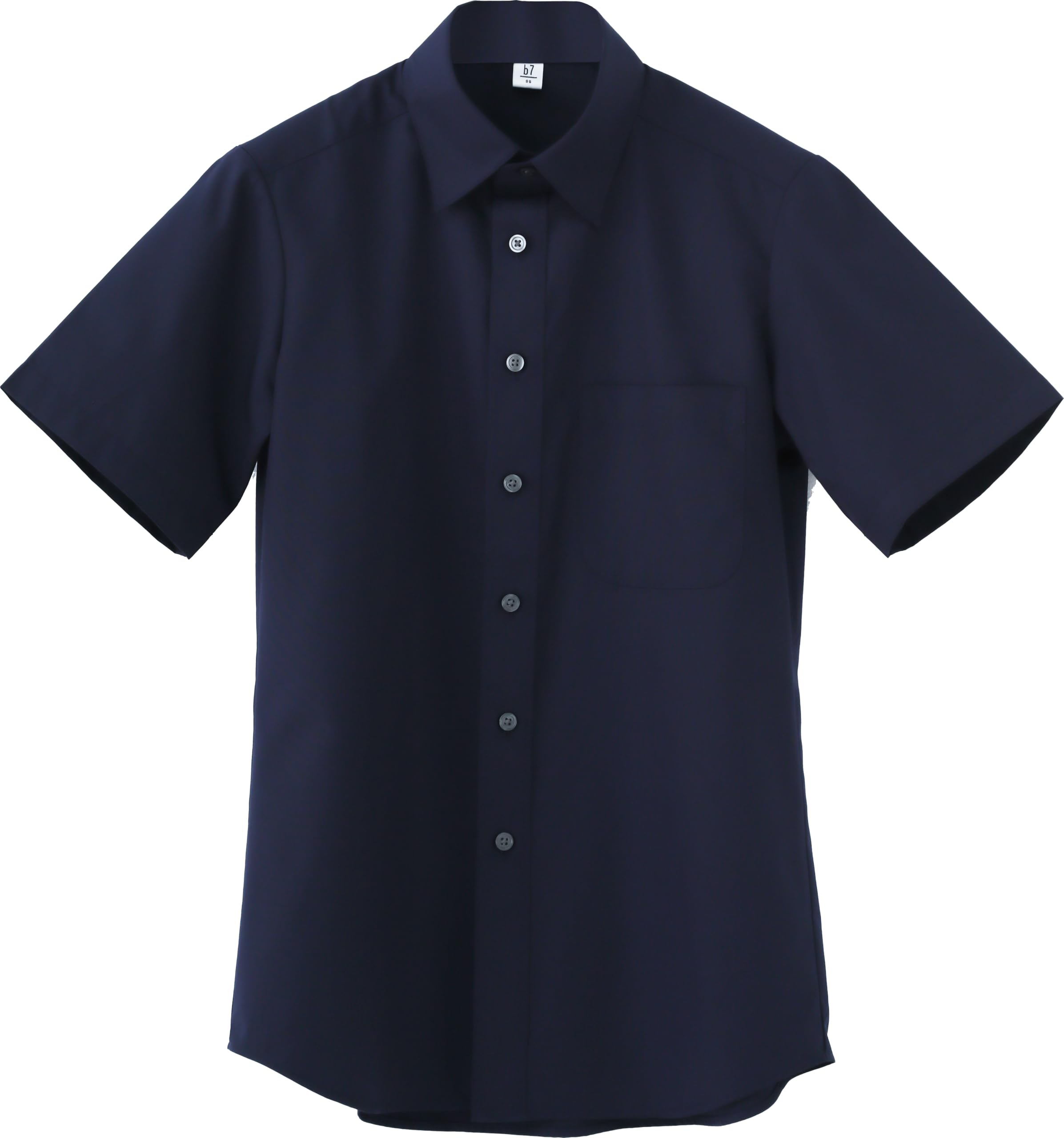 

Семь Униформ GH7017-1 Темно-синяя рубашка с коротким рукавом, Поплин, Унисекс, Размер LL