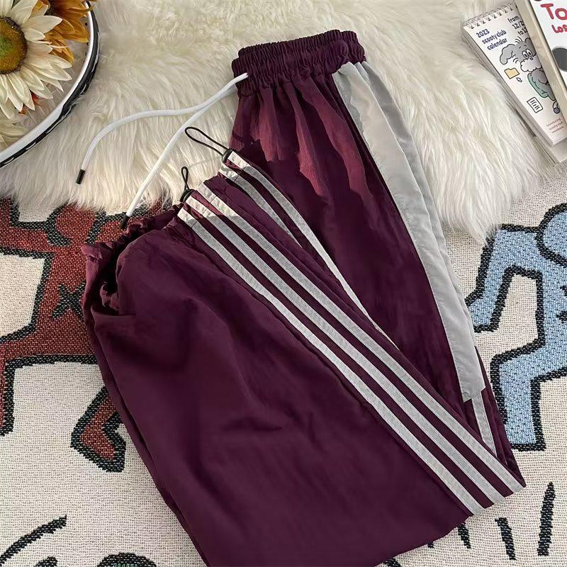 

Модные свободные повседневные брюки в полоску для мальчиков - лето 2024 г. Medium фиолетовый