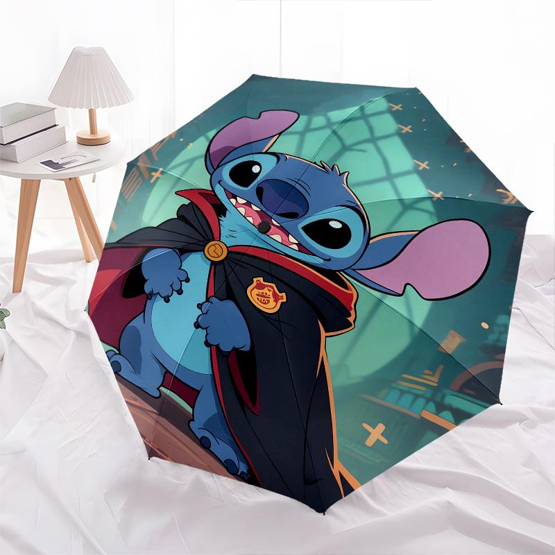 Stitch, Vampire Automatic Opening and Closing Umbrella, Compact Travel Umbrella, Lightweight and Portable, Suitable for Beach Commuting Busi