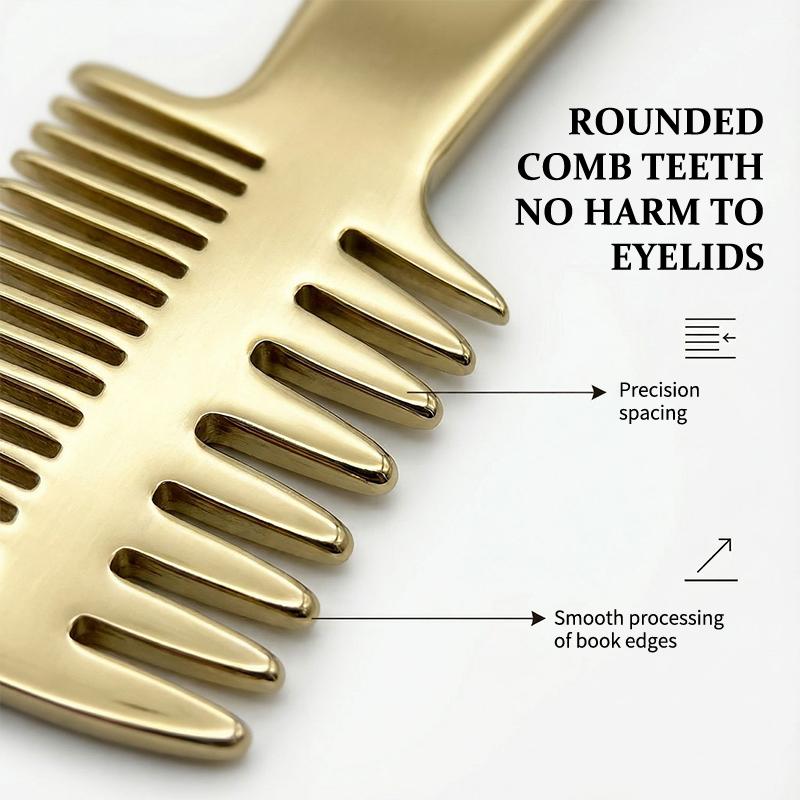 1pcs 3-In-1 Stainless Steel Eyeliner Aid Tool With Eyelash Brush Eye Makeup Stencil For Women Design Delicate Finish Long Wear