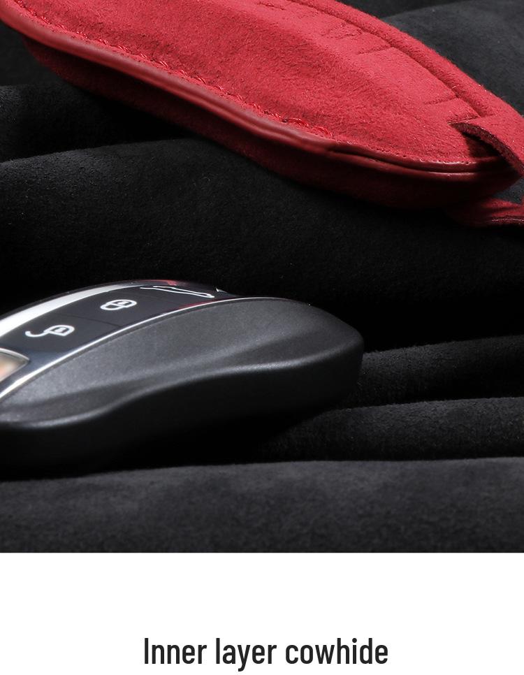 Porsche Key Case Protective Shell for Cayenne, Panamera, Macan, 911, 718 - Full Wrap High-End Buckle.