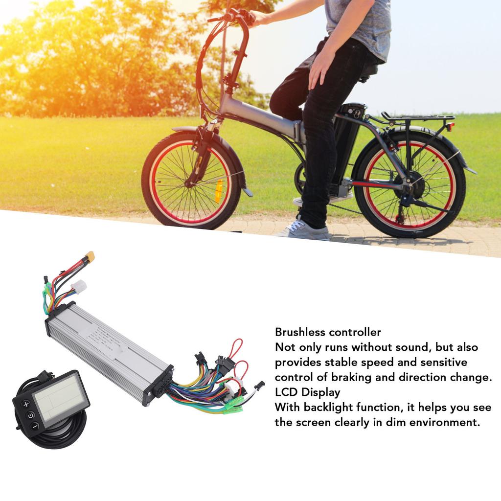 Brushless Motor Dual Drive Controller 24V 36V 48V 250W 350W Waterproof Electric Bicycle 866LCD Display Screen for Electric Bike Modification