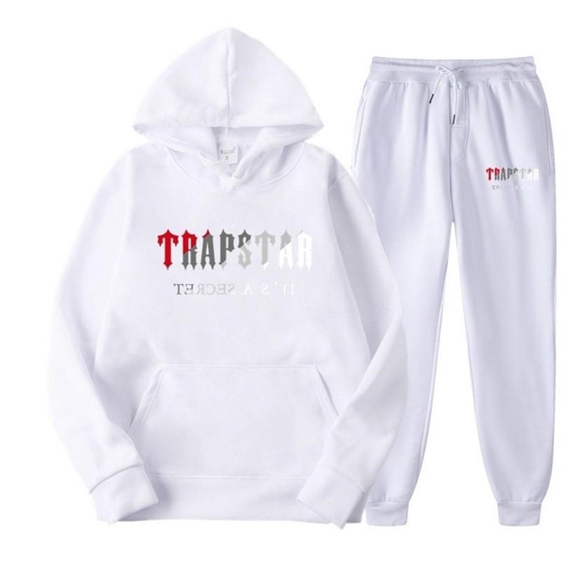 Completo Tuta Jogger con Felpa con Cappuccio Oversize da Uomo - Tessuto Misto Cotone con Stampa Autunnale Casual