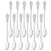 12Pcs Rainbow Color Coffee Tea Stir Spoon Long Handle Ice Cream Dessert Spoons Luxury Stainless Steel Tableware Kitchen Supplies