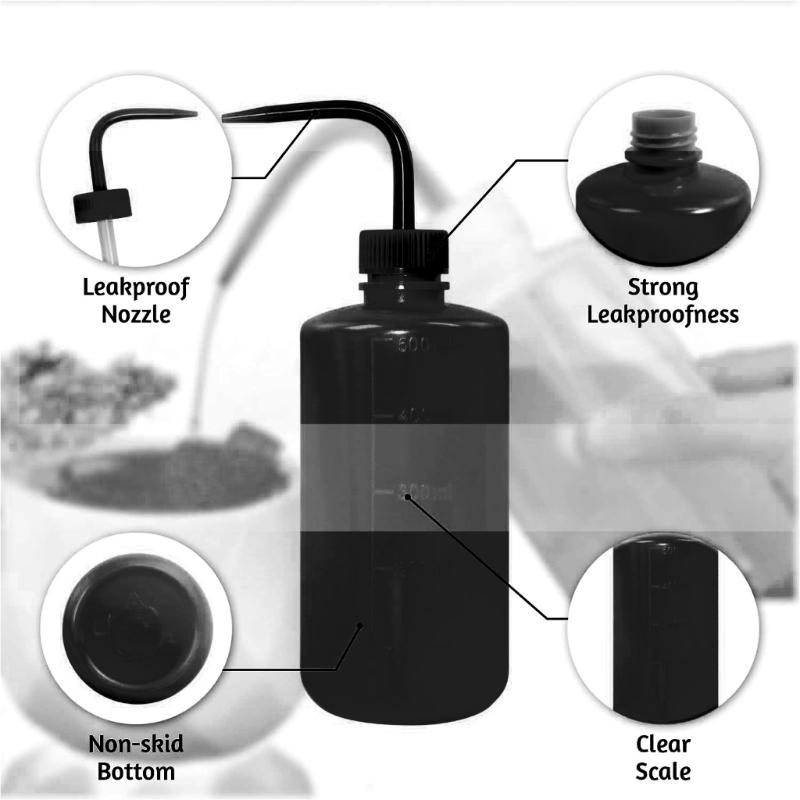10PCS 500ml Laboratory Wash Bottles With Angled Nozzle And Measurement Scale For Accurate Liquid Dispensing Tasks