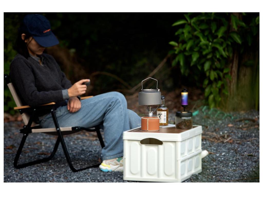 Mountain Guest Three-Leaf Portable Windproof Folding Gas Stove for Outdoor Camping and Tea Brewing