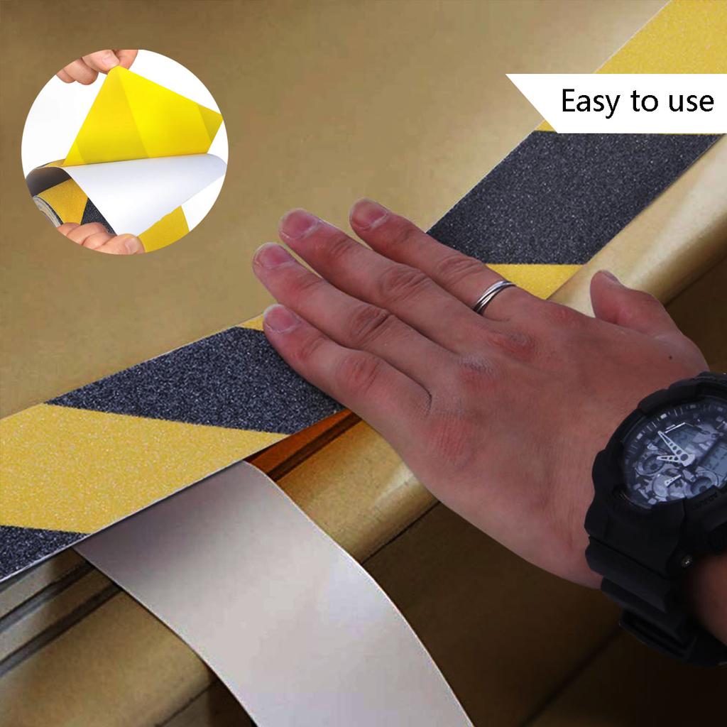 Yellow and Black Non Slip Tape for Stairs Outdoor/Indoor Waterproof Grip Tape Safety Non Skid for Stair Steps Anti-Slip