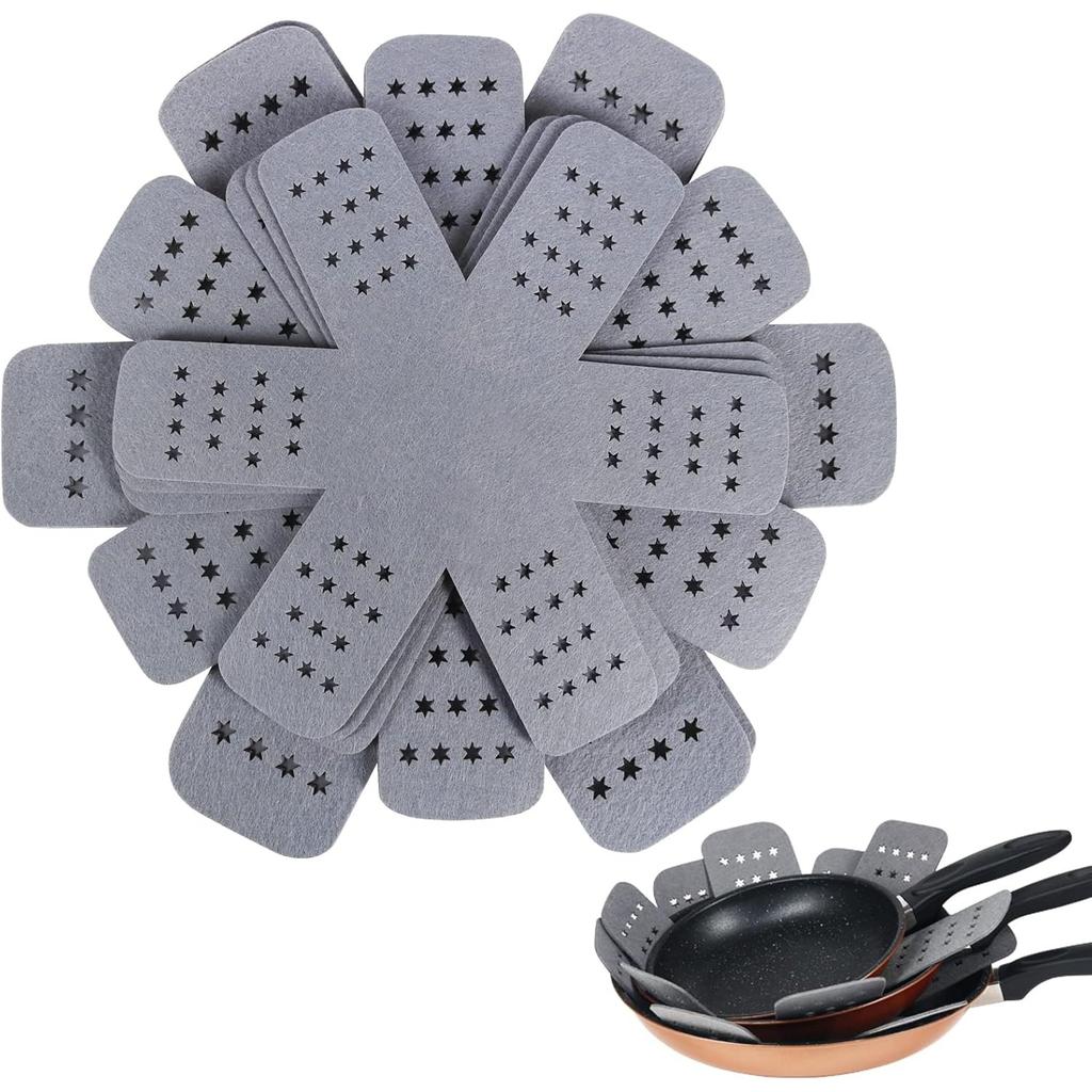 6/12 Pcs Pot and Pan Protectors, Pan Protectors for Stacking, Pots and Pans Dividers, Avoid Scratching Cookware Protectors for Kitchen Organization