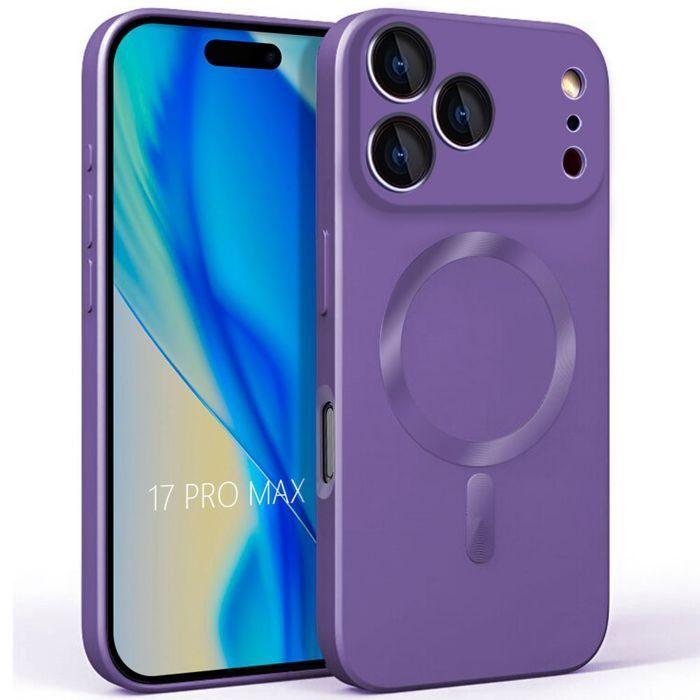 Coque de Téléphone - E.F.Connection - pour iPhone 17 Pro Max - Silicone Slim Cercle Magnétique Violet