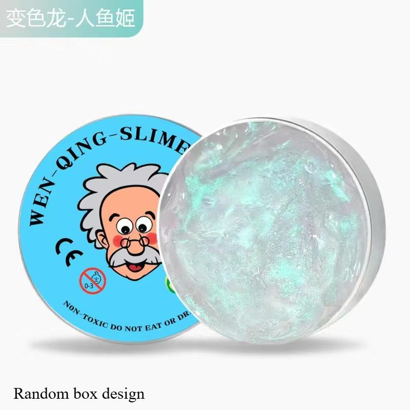 Neue Stressabbau-Spielzeuge Alter Mann Flüssiger Squishy Transparenter Kristall-Schleim Flauschiger Schaum-Knete Kinder Sicher Hüpfender Dehnbarer Farb-Schleim