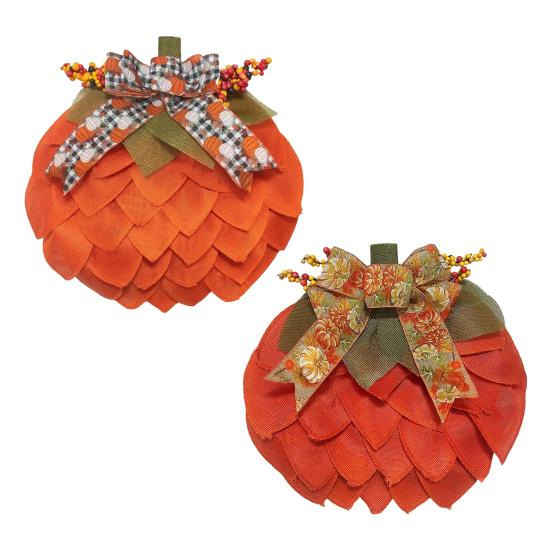 Autumn Pumpkin Wreath Farmhouse Fall Decor with Berry Accents Halloween Thanksgiving Front Door Garland