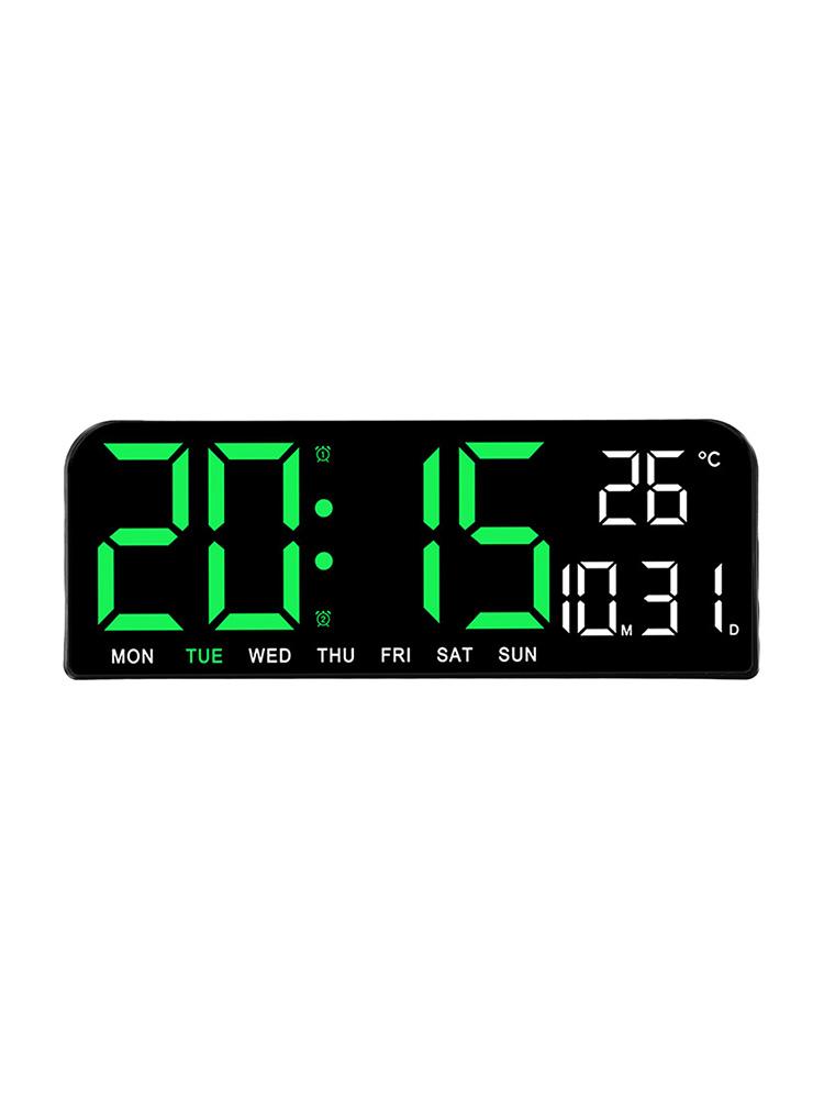 For Cooking For Exercise Digital Wall Clock Automatic Brightness Dimmer Date And Week Display Dual Alarm Function
