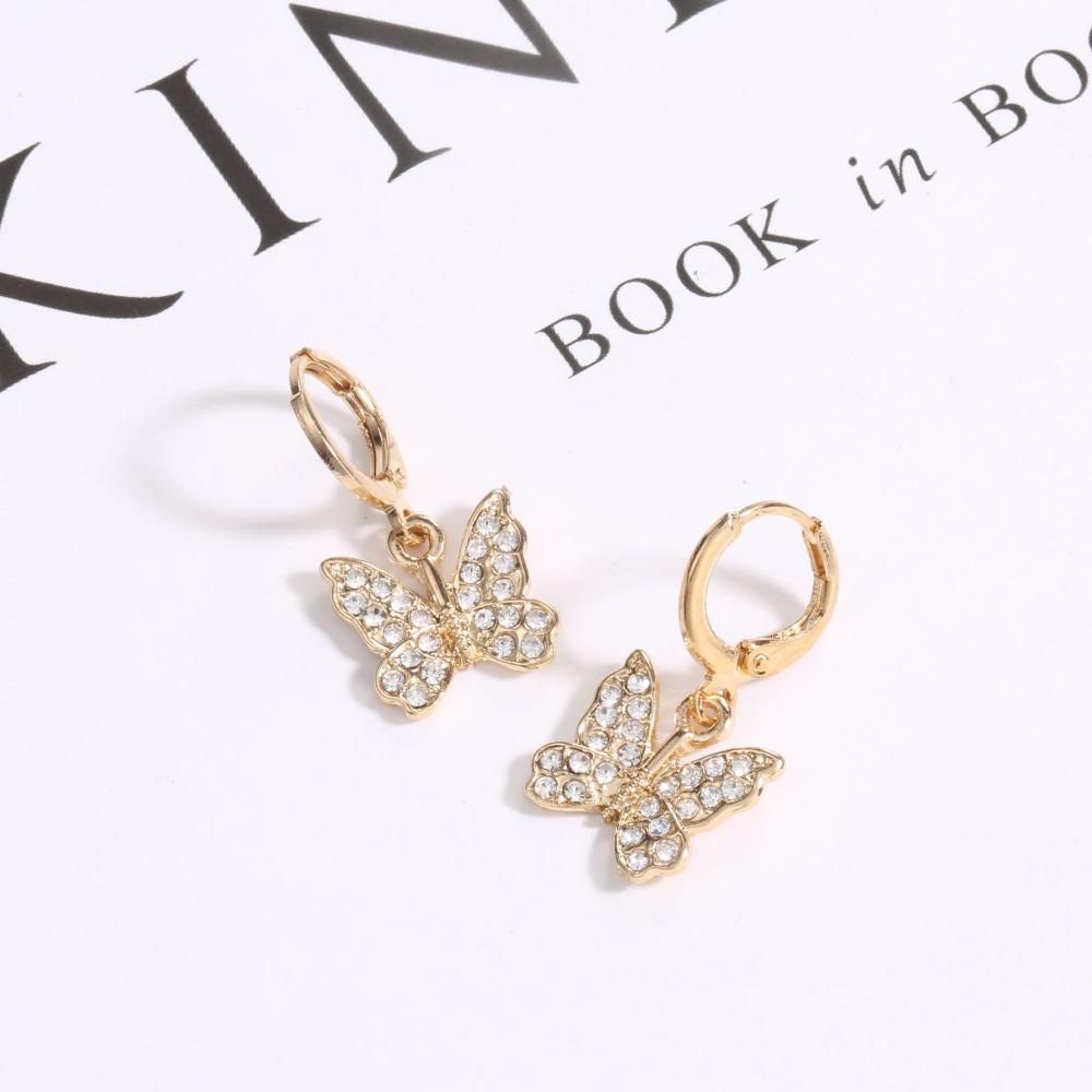 

Jewelry Geometric Cute Rhinestone Crystal Stud Earrings Butterfly Hoop Earrings Dangle Earrings