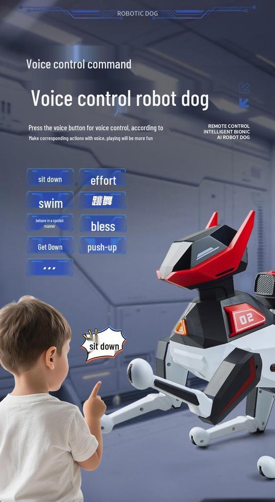 AI Smart Tech Dog: Children's Remote-Controlled Electric Robot Pet
