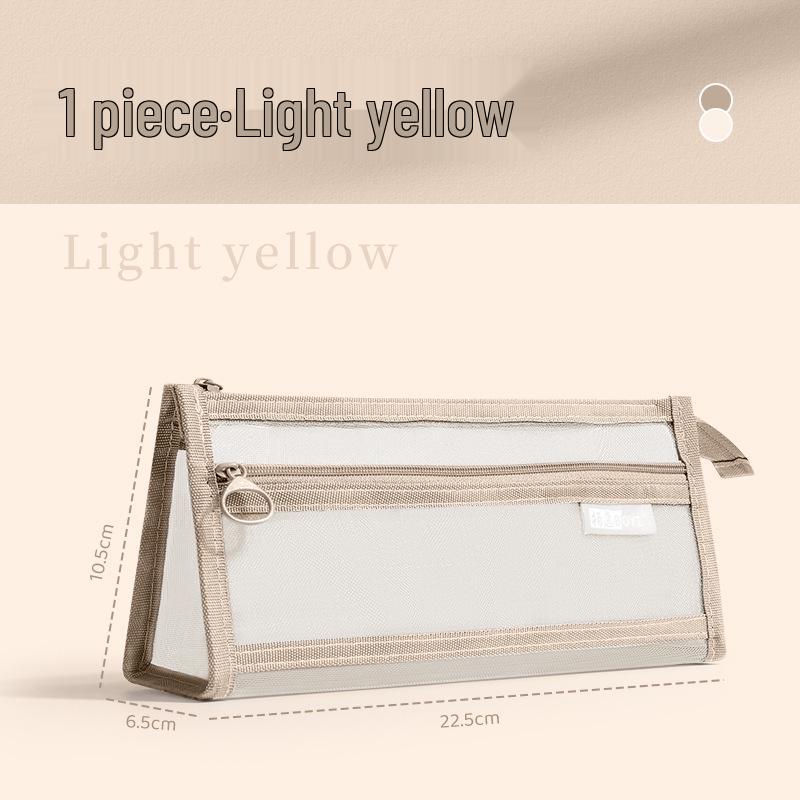 High-Capacity Transparent Mesh Pencil Case - Durable, Elegant & Ideal for Students