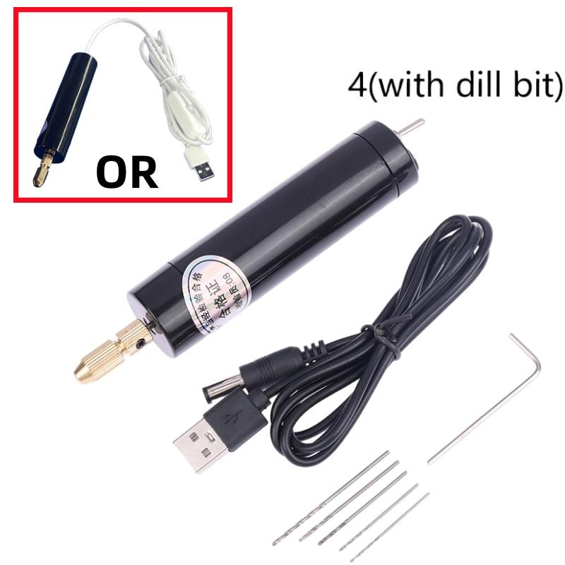 Handheld Miniature Electric Drill Wood Craft Tools Small Electric Grinder for Pearl Epoxy Resin Jewelry Making
