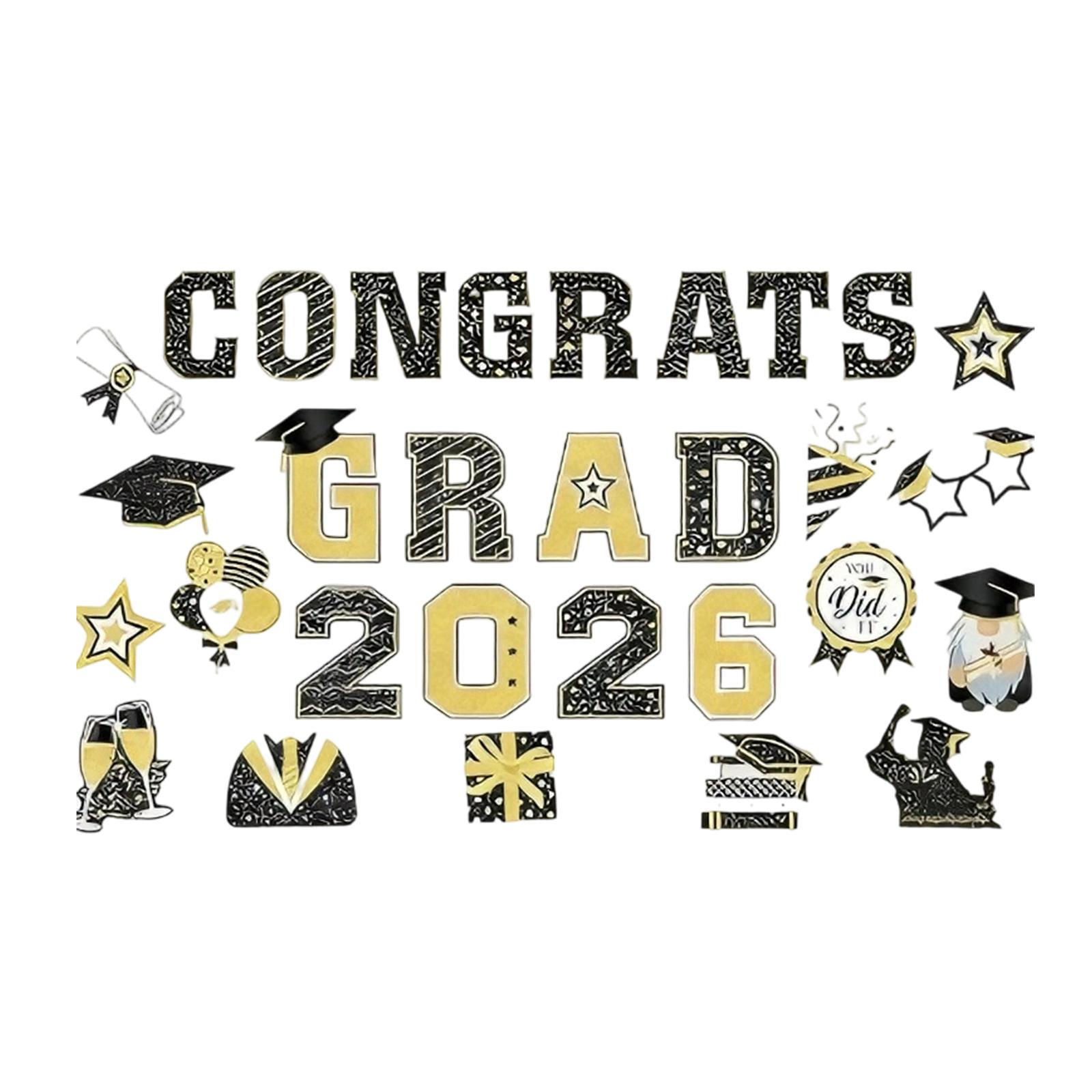 

2026 Graduates Car Magnetic Stickers, Pack Of 30 One Size