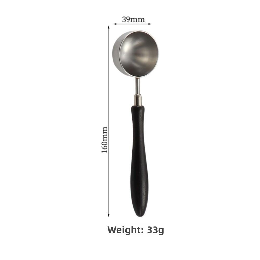 Stainless Steel Long Coffee Scoop Spoon Wood Handle Measuring Spoon Tea Scoop Spoon Kitchen Tool