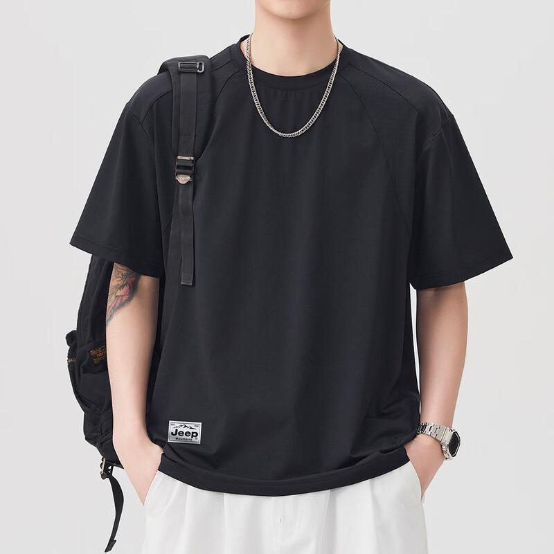 JEEP Men's Breathable Elastic Short Sleeve T-Shirt