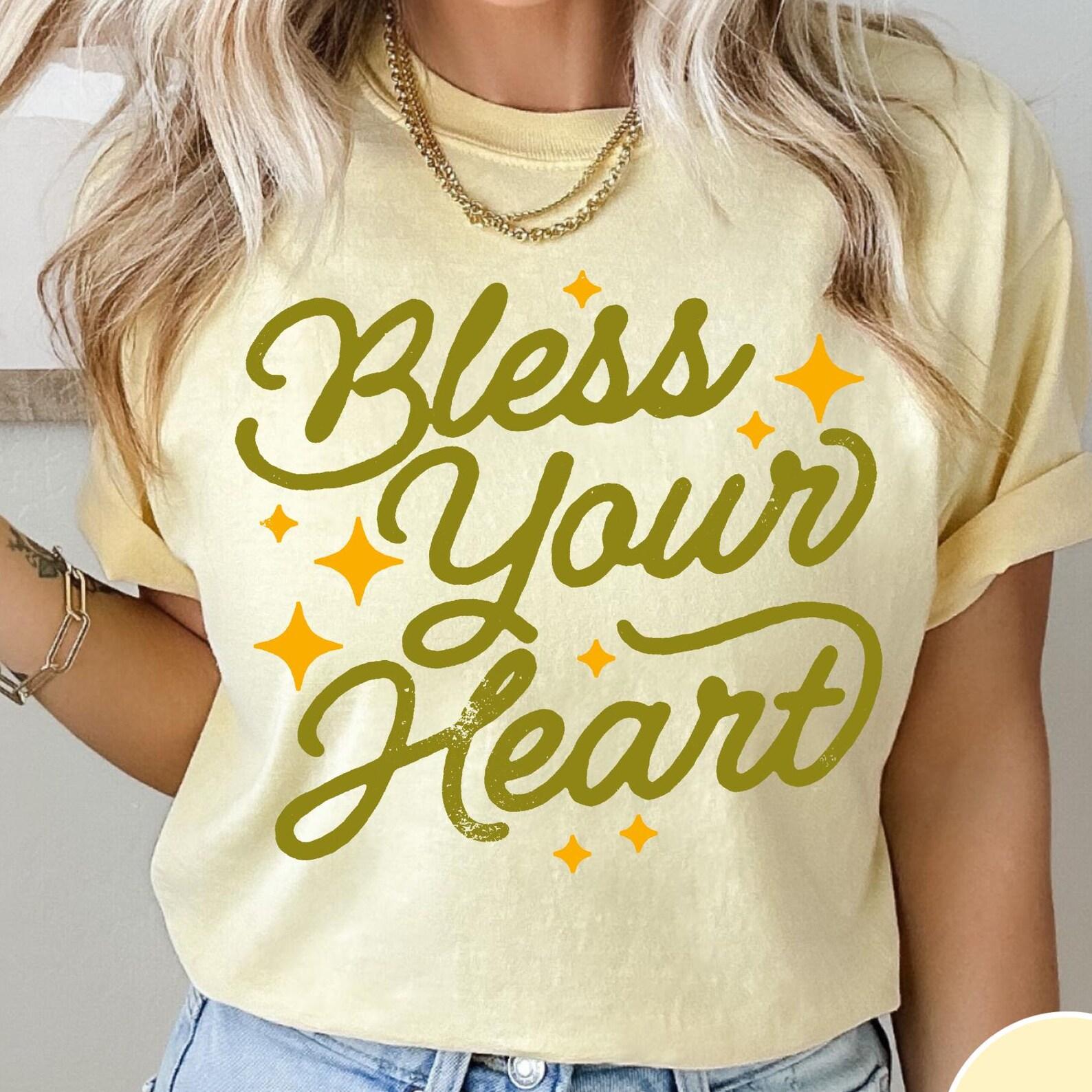 Bless Your Heart Comfort Colors® Shirt, Retro Southern T-Shirt, Vintage Country Shirt, Trendy Southern Country Aesthetic Oversized Tee 2XL