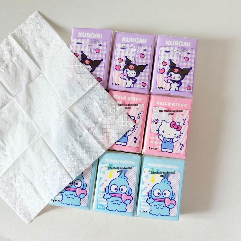 Sanrio Hello Kitty Solid Color 9-Pack Portable Tissues