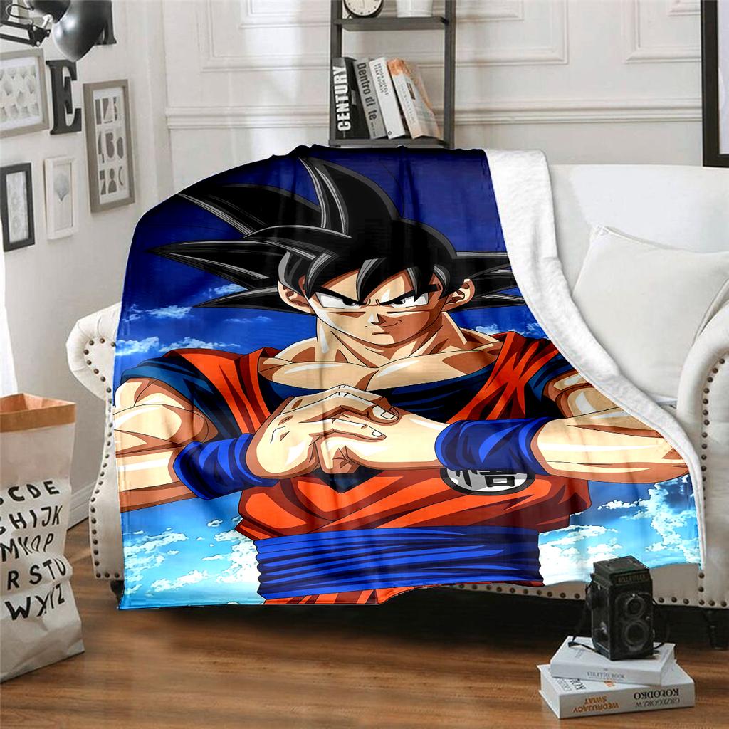 1PC DRAGON BALL Print Flannel Blanket, High quality All Seasons, Home Decor, Warmth and Comfort, Perfect for Christmas Gifts
