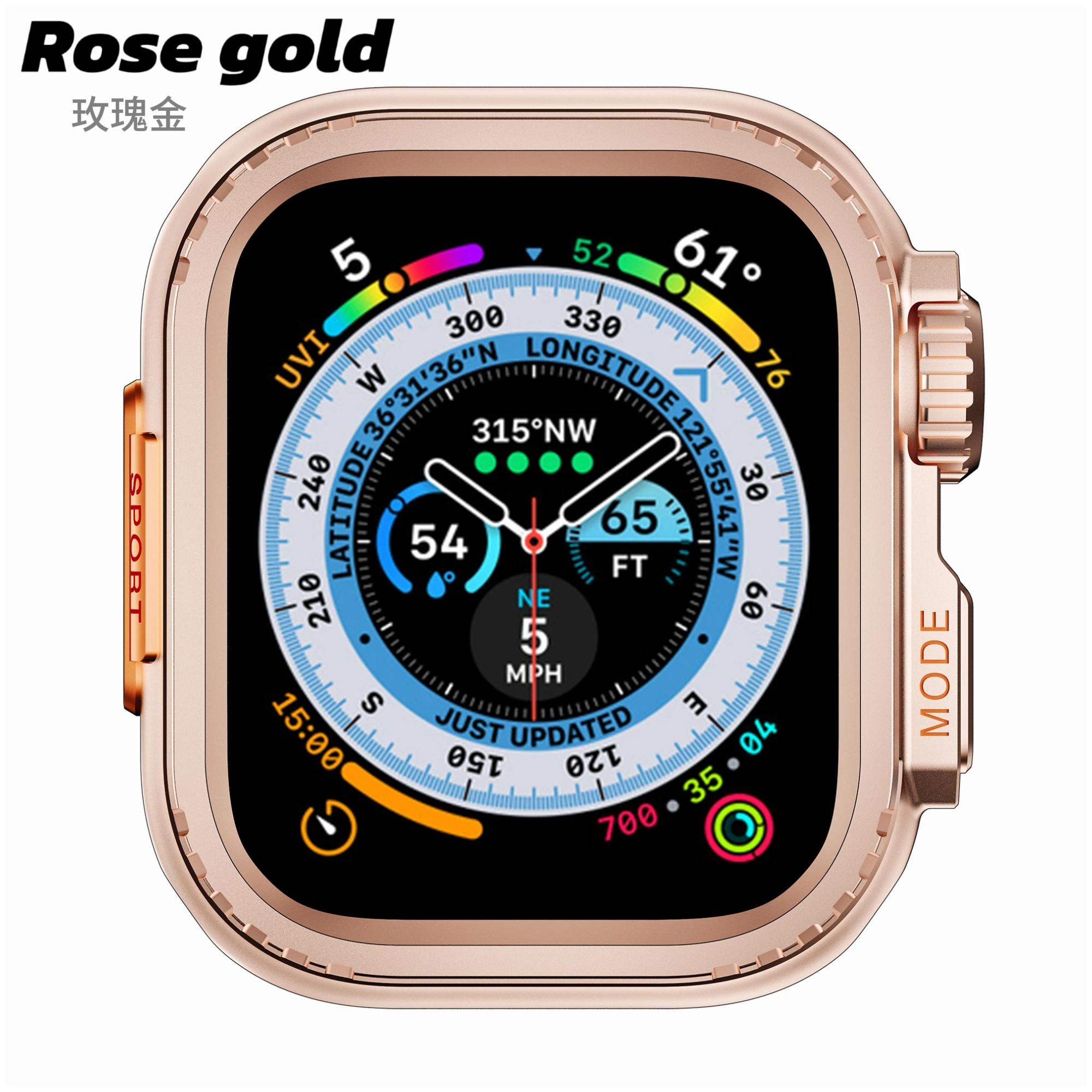 

Металлический чехол для Apple Watch 45 мм, металлический корпус для IWatch Series 9, 8, 7, 6, 5, 4, 3 SE, металлический защитный бампер, рамка 44 мм For Apple Watch 44mm